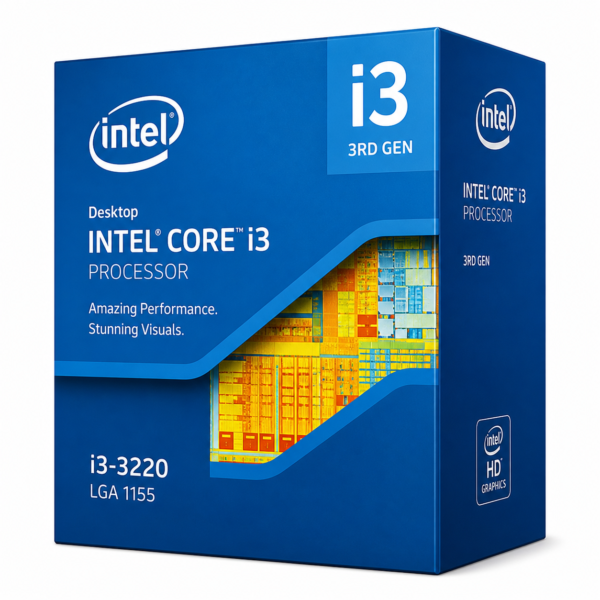 Intel Core i3 3rd Generation Processor i3-3220 (3.30 GHz, 2 Cores, 4 Threads, LGA 1155 Socket) – Desktop CPU for Home, Office & Basic Gaming